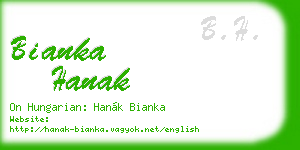 bianka hanak business card