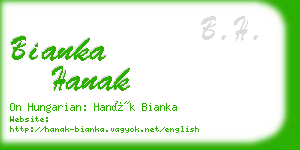 bianka hanak business card